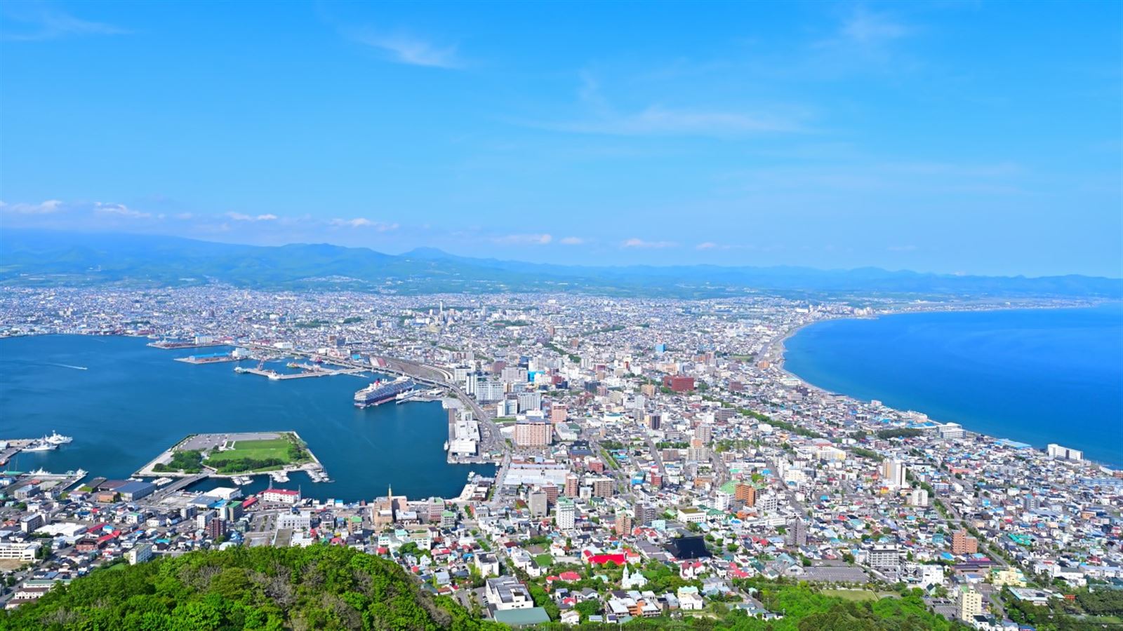 Hakodate-Stadtblick vom Berg Hakodate